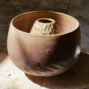 Chawan bol à matcha et chasenoki support à chasen fouet bambou pourpre clair vintage lilac